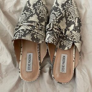 Steve Madden Snakeskin Mules 8.5